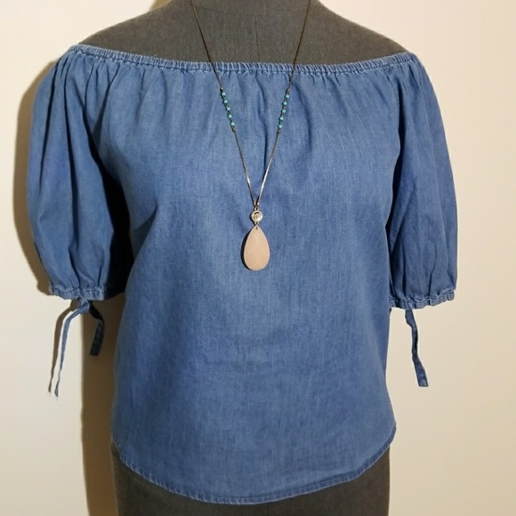 Lane Bryant Tops - ⬇️Price Drop⬇️Off-The-Shoulder Chambray Top