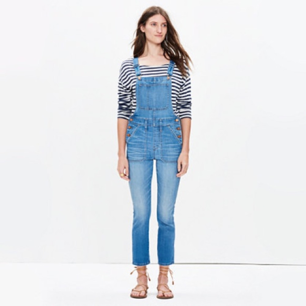 Madewell Skinny Crop Overalls - Hewitt Wash