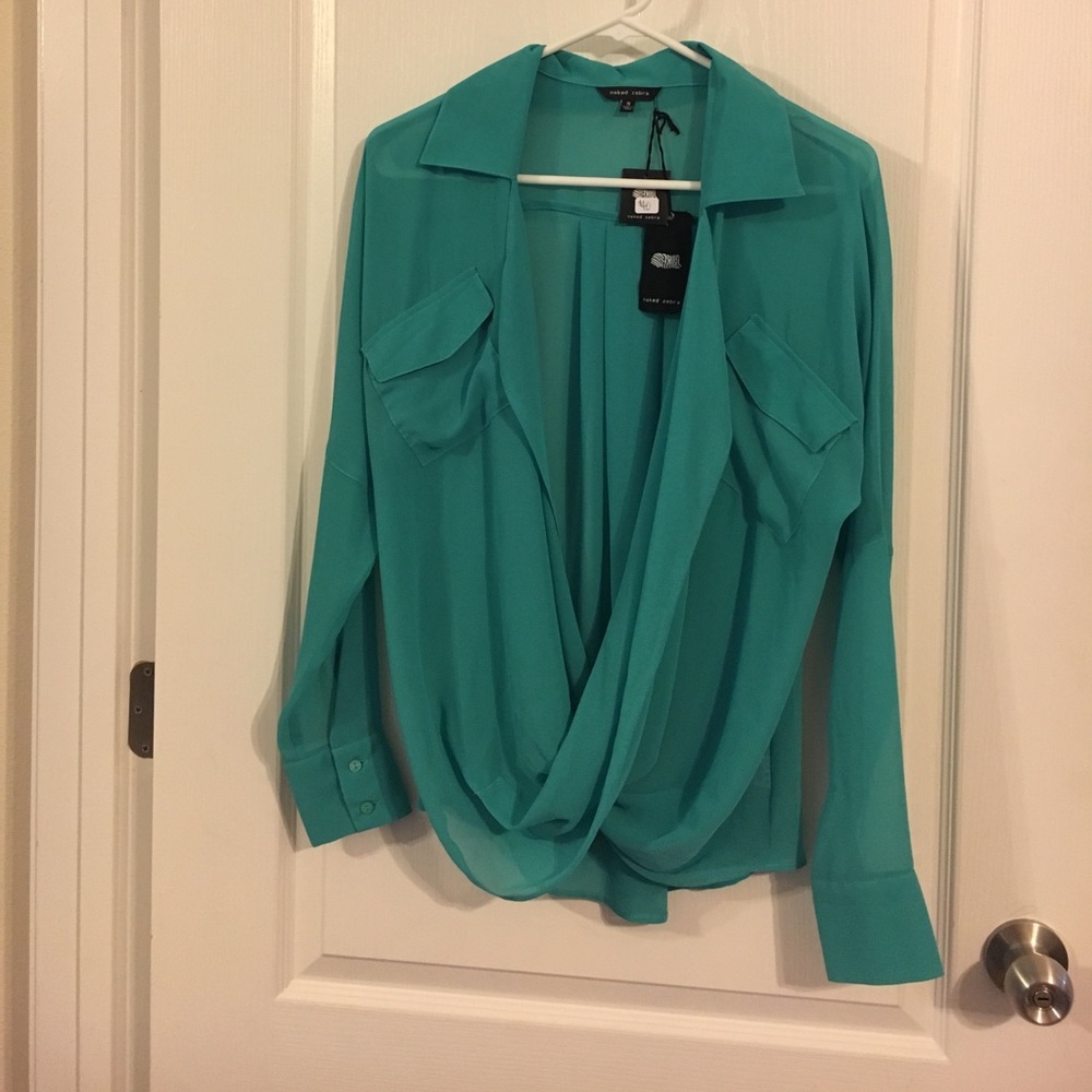 NWT teal blouse sz small