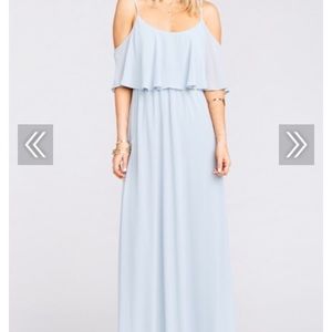 Show Me Your Mumu Chiffon Caitlin in Steel Blue