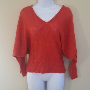 Orange batwing sweater top