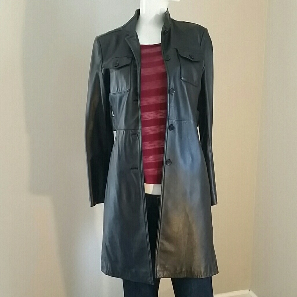 Kenneth Cole three-quarter-length leather jacket
