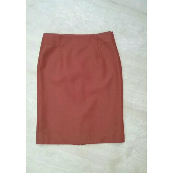 J. Crew Dresses & Skirts - J.Crew orange midi pencil skirt size 2