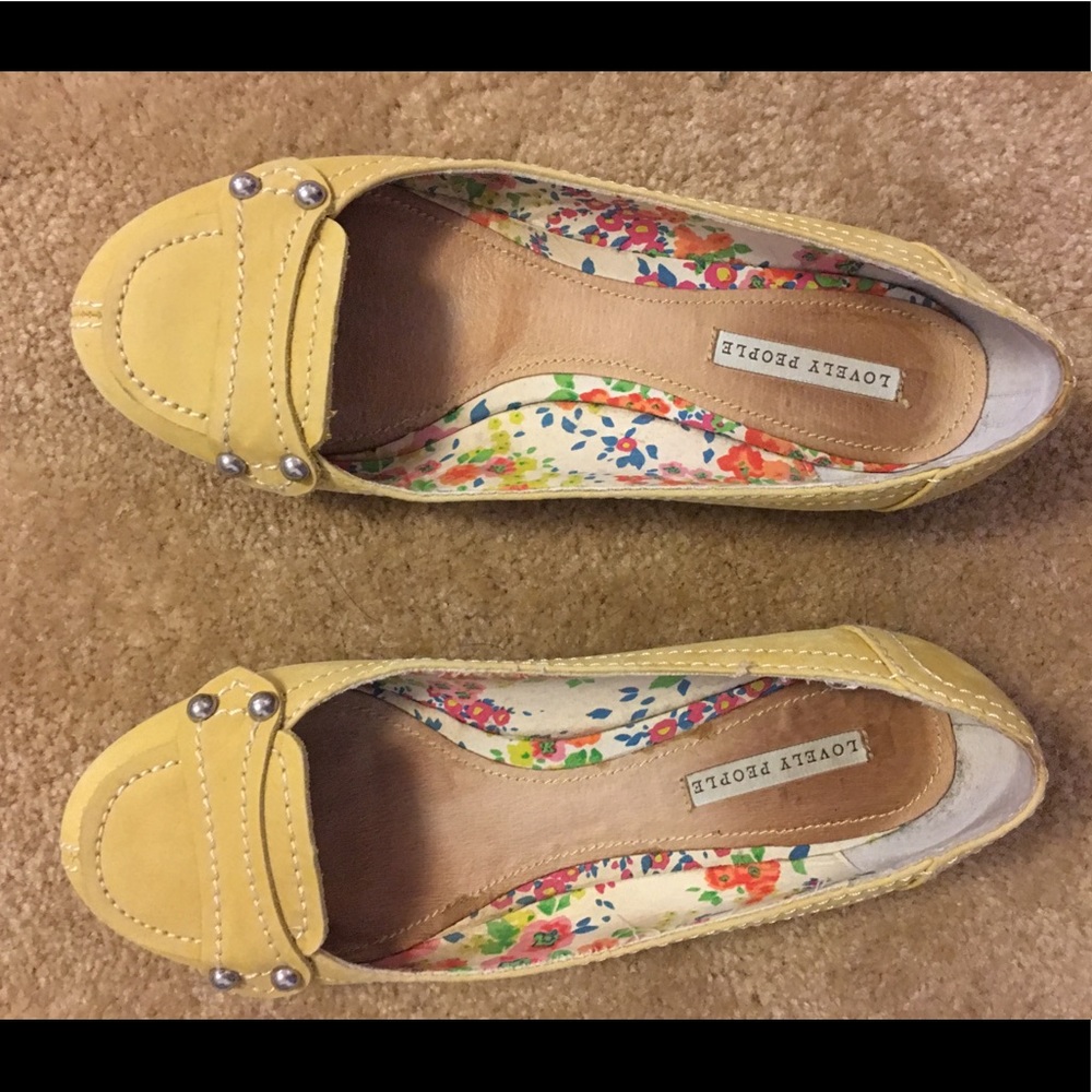 Lovely People yellow suede loafer