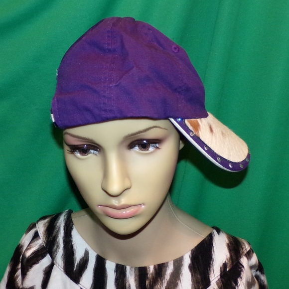 Saints NFL Fleur-de-lis Cowhide Custom made hat - Picture 3 of 5