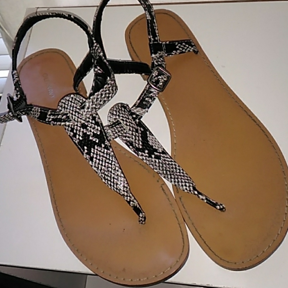 Snake skin sandals
