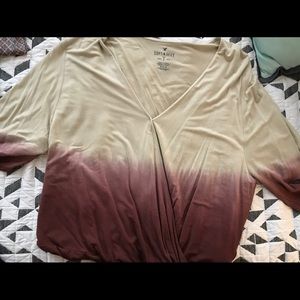 American Eagle Dip Dyed Shirt