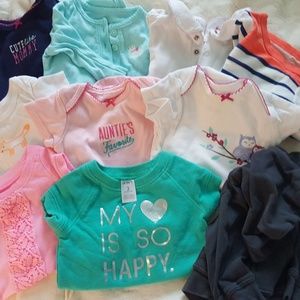 9 shirts, one jacket (girl)