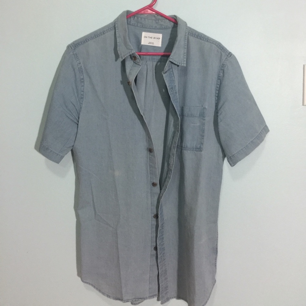 On The Byas Denim Button Up Size M