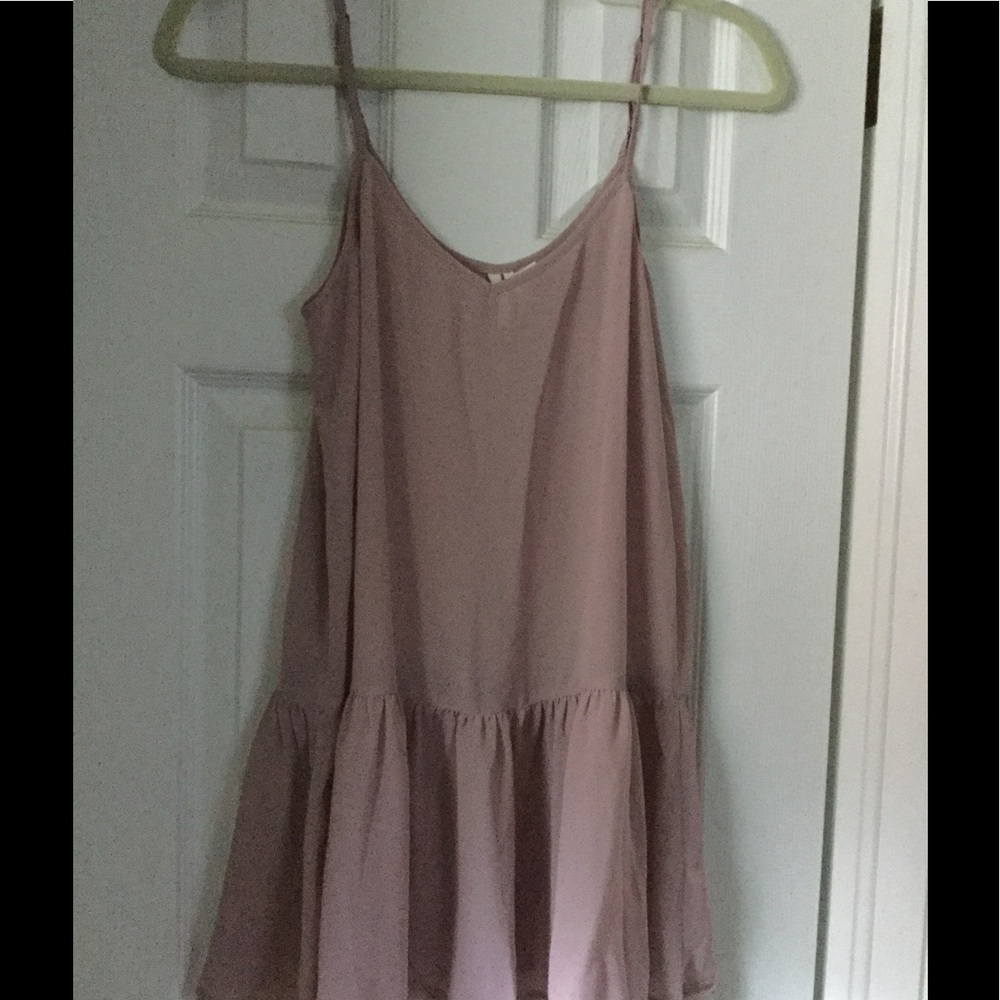 Dusty Rose sheer flouncy top