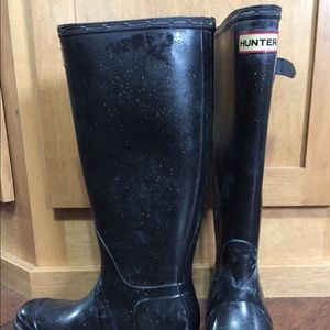 Women’s US size 6 *sparkly* high-top Hunter Boots