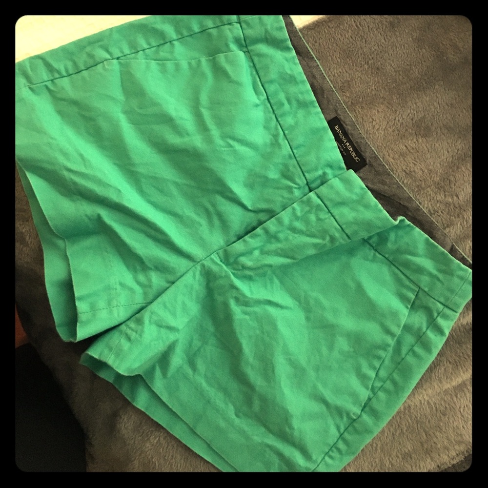 Teal Banana Republic Hampton Fit Shorts