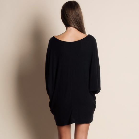 Soft Off Shoulder Slouchy Sweater Dress - Picture 4 of 4