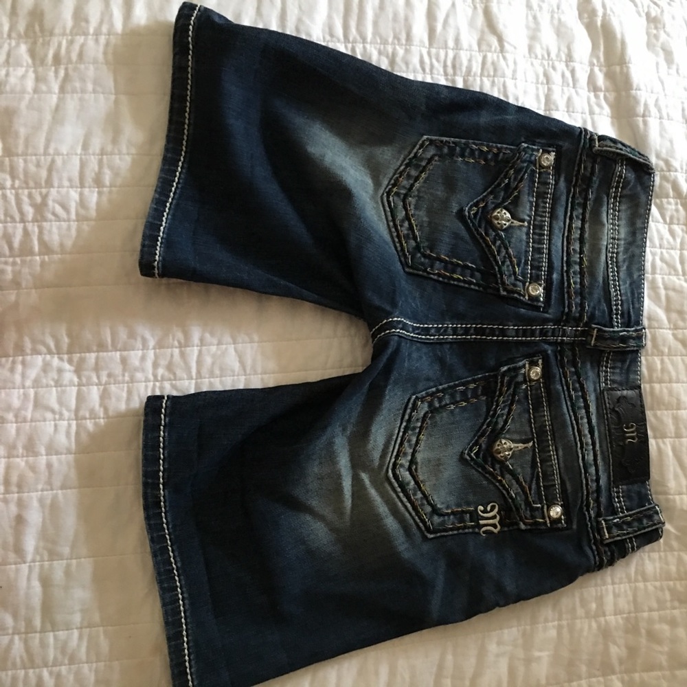 Miss me distressed look Bermuda shorts