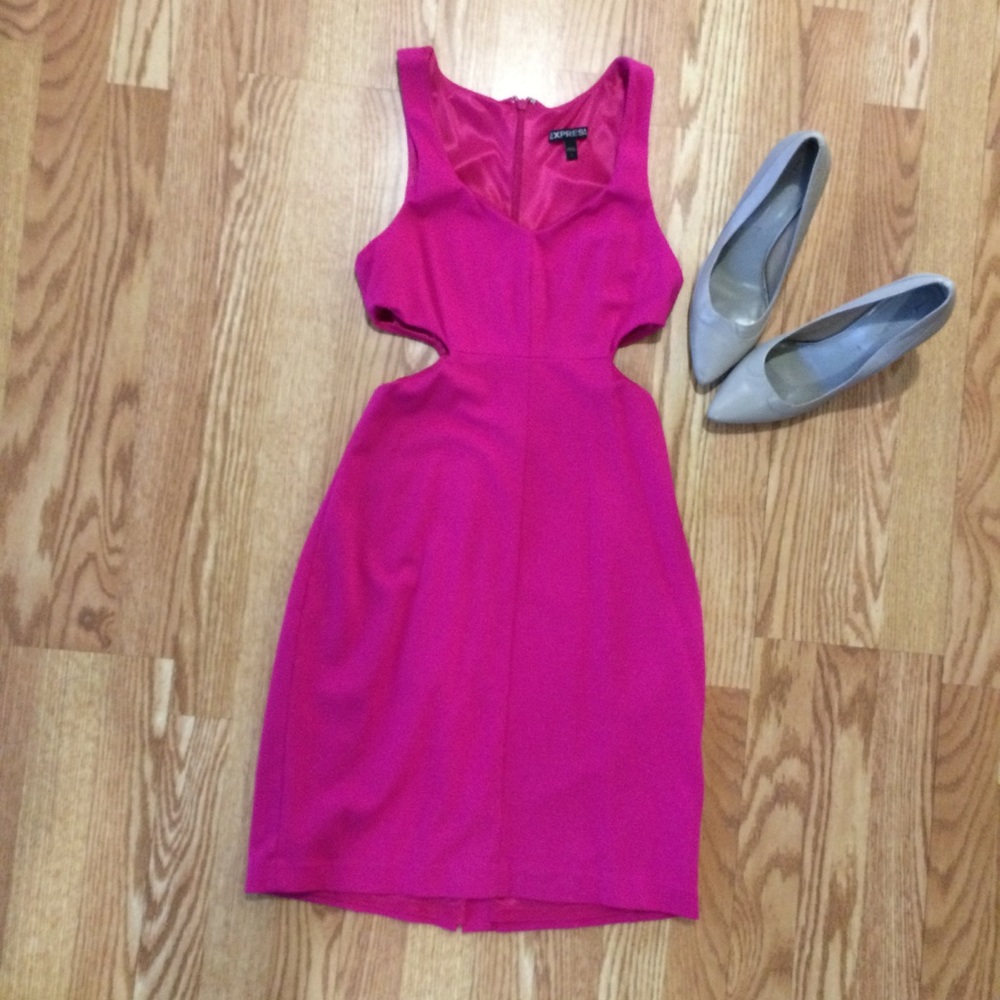 Hot Pink Cut Out Dress 👗