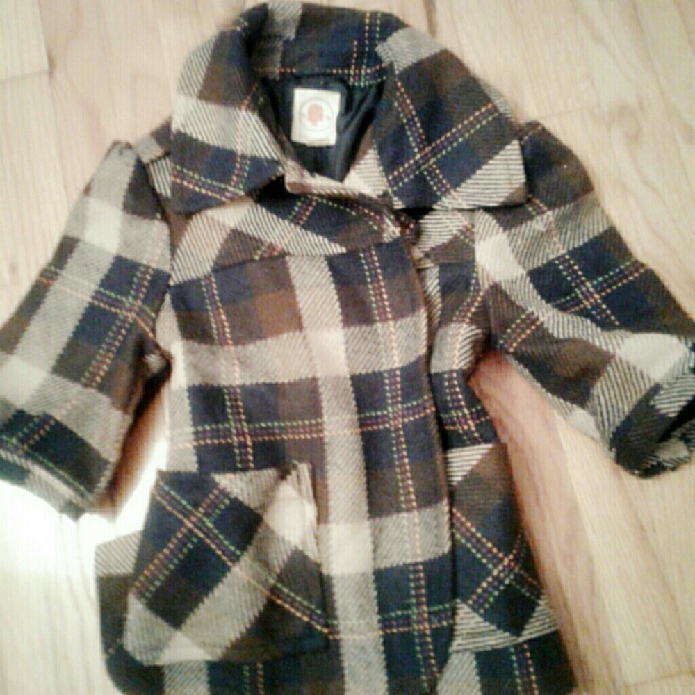 TULLE plaid short sleeved coat