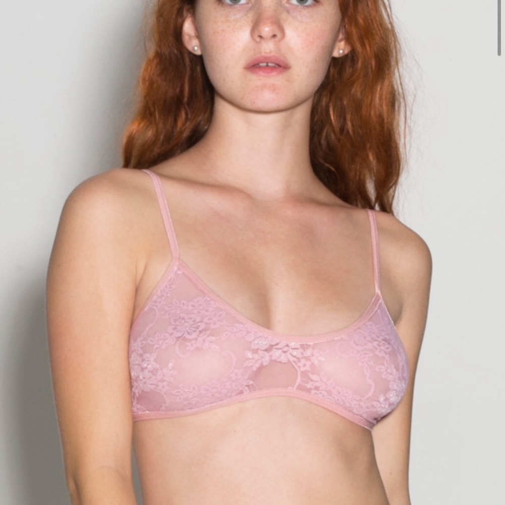 American Apparel Stretch Floral Lace Bra