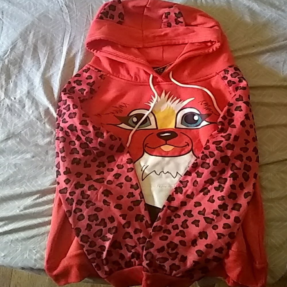 Orange cheetah print coat