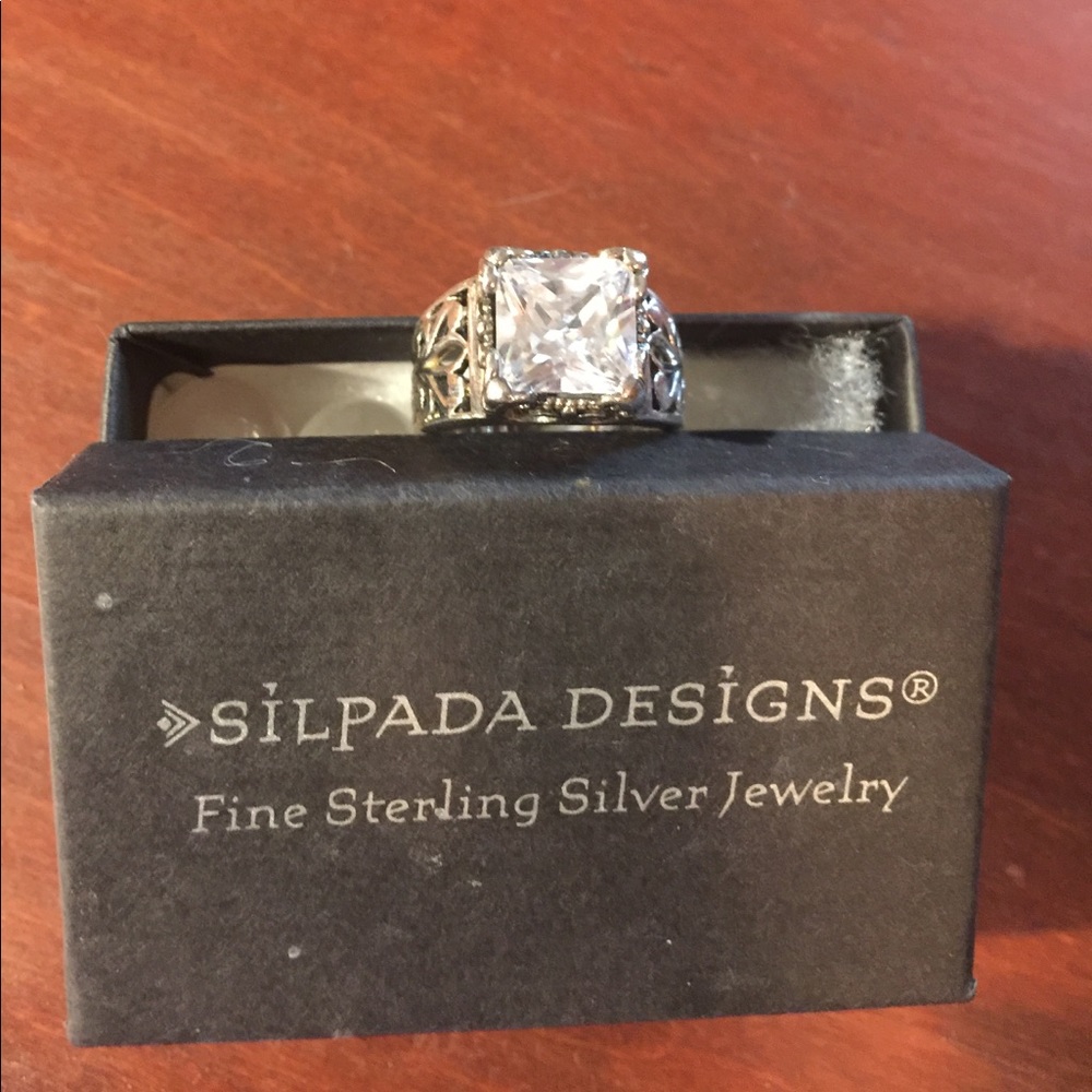 Silpada CZ silver ring