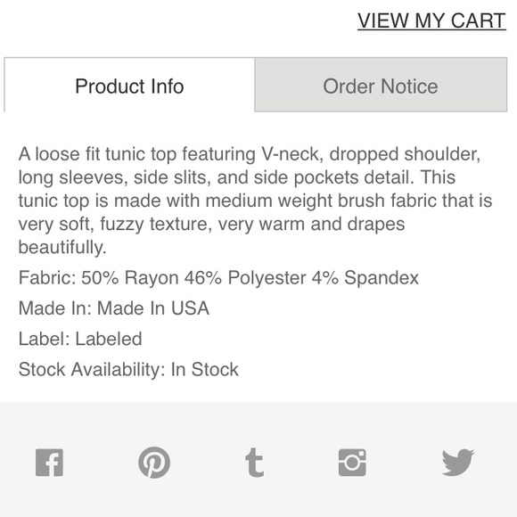 New! S-L Charcoal Grey Tunic. - Picture 4 of 4