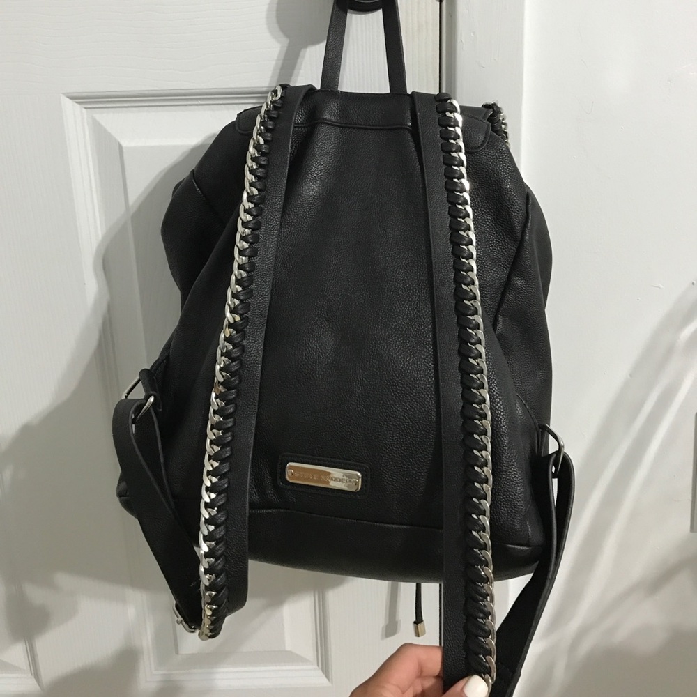 black stylish medium backpack