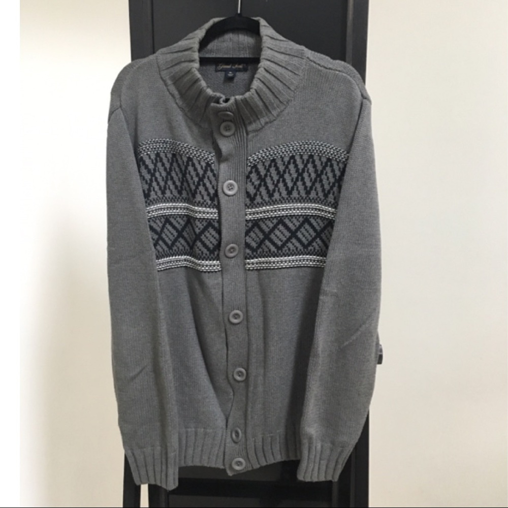 Men's XL Gray Cardigan