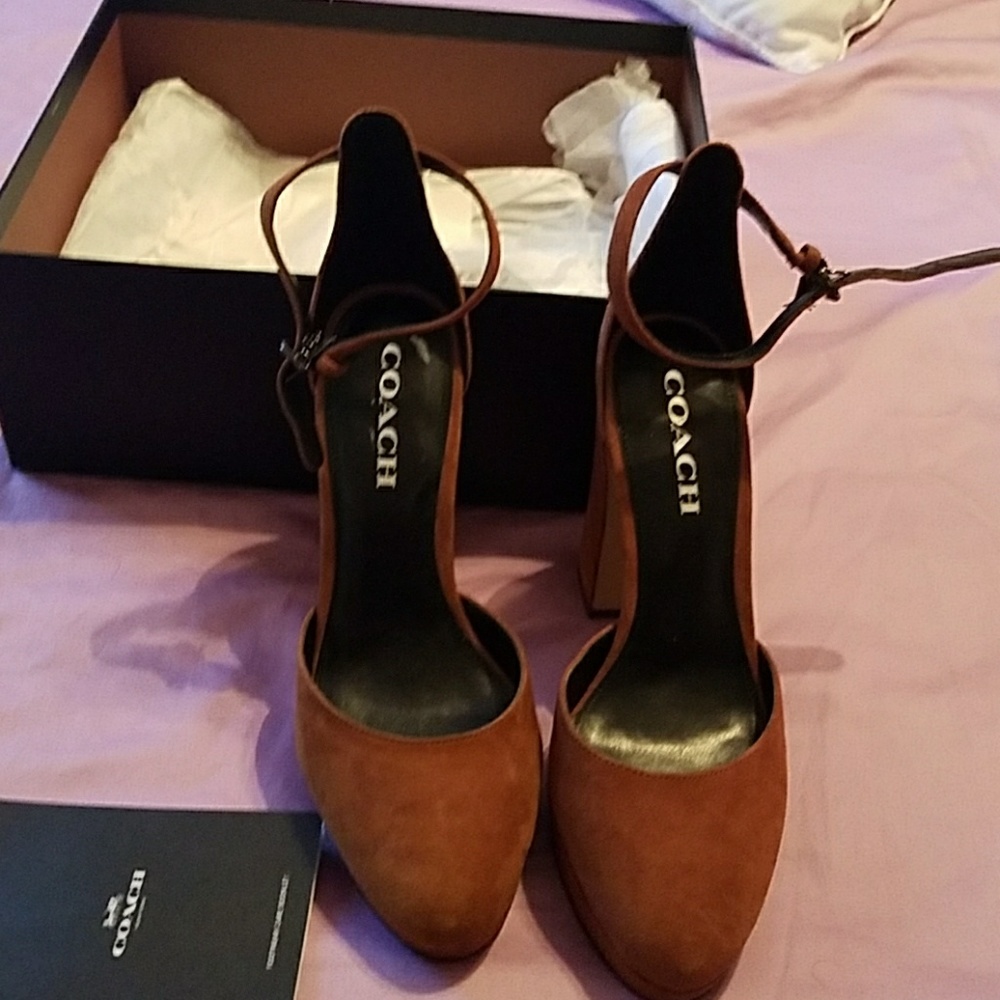 Brand new Coach suede shoes