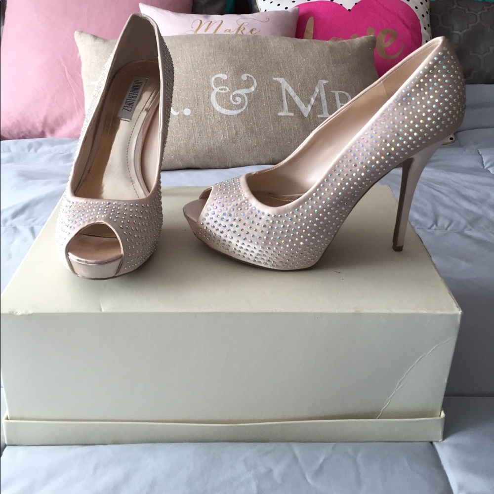 Jennifer Lopez Crystal Studded Heels