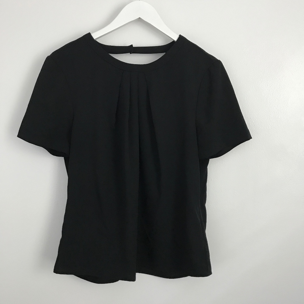 Banana Republic Open Back Black Blouse - Picture 1 of 6