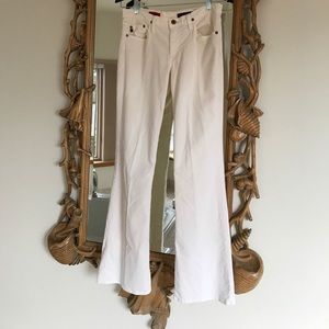 Vintage winter white AG corduroy "The Angel" jeans