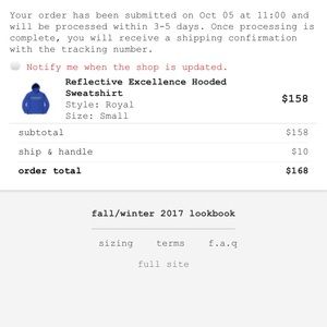 Supreme Excellence Reflective Hoodie sz Small,blue