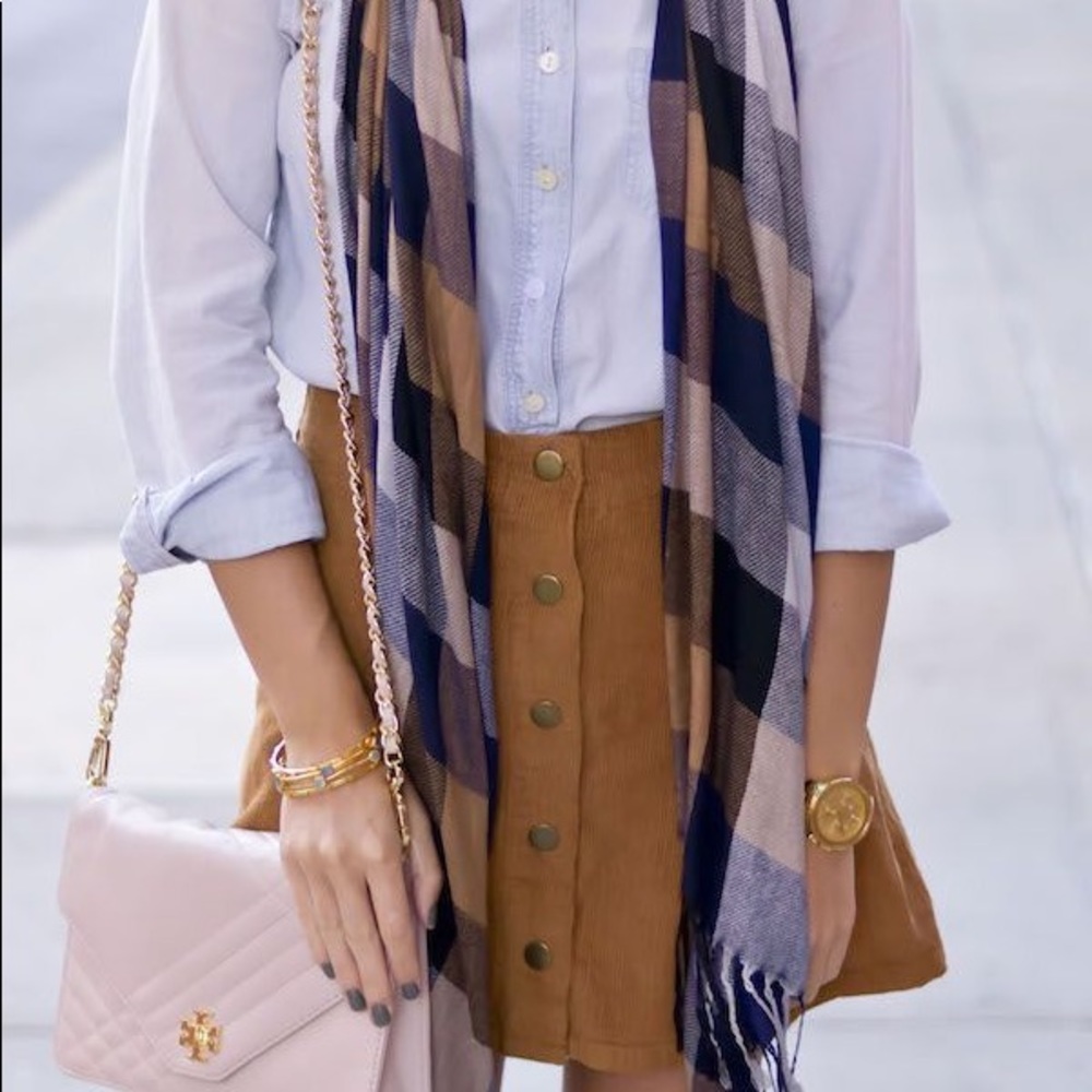 Jolt button up skirt