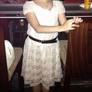 Guess lace overlay dress girls sz 10