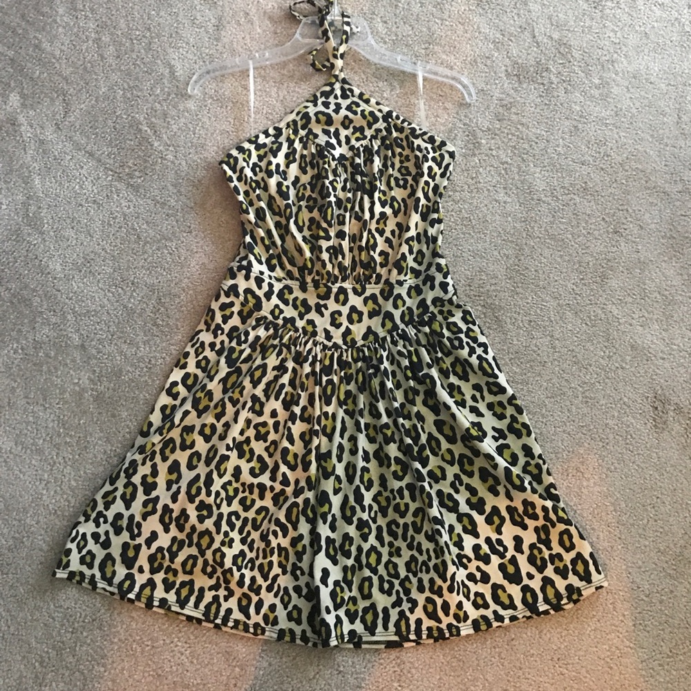 💕Seaton💕 Ladies Leopard halter Minidress~ Small