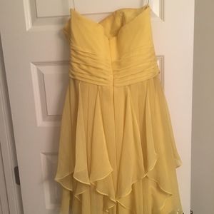 David's Bridal Yellow Bridesmaid Dress Size 8