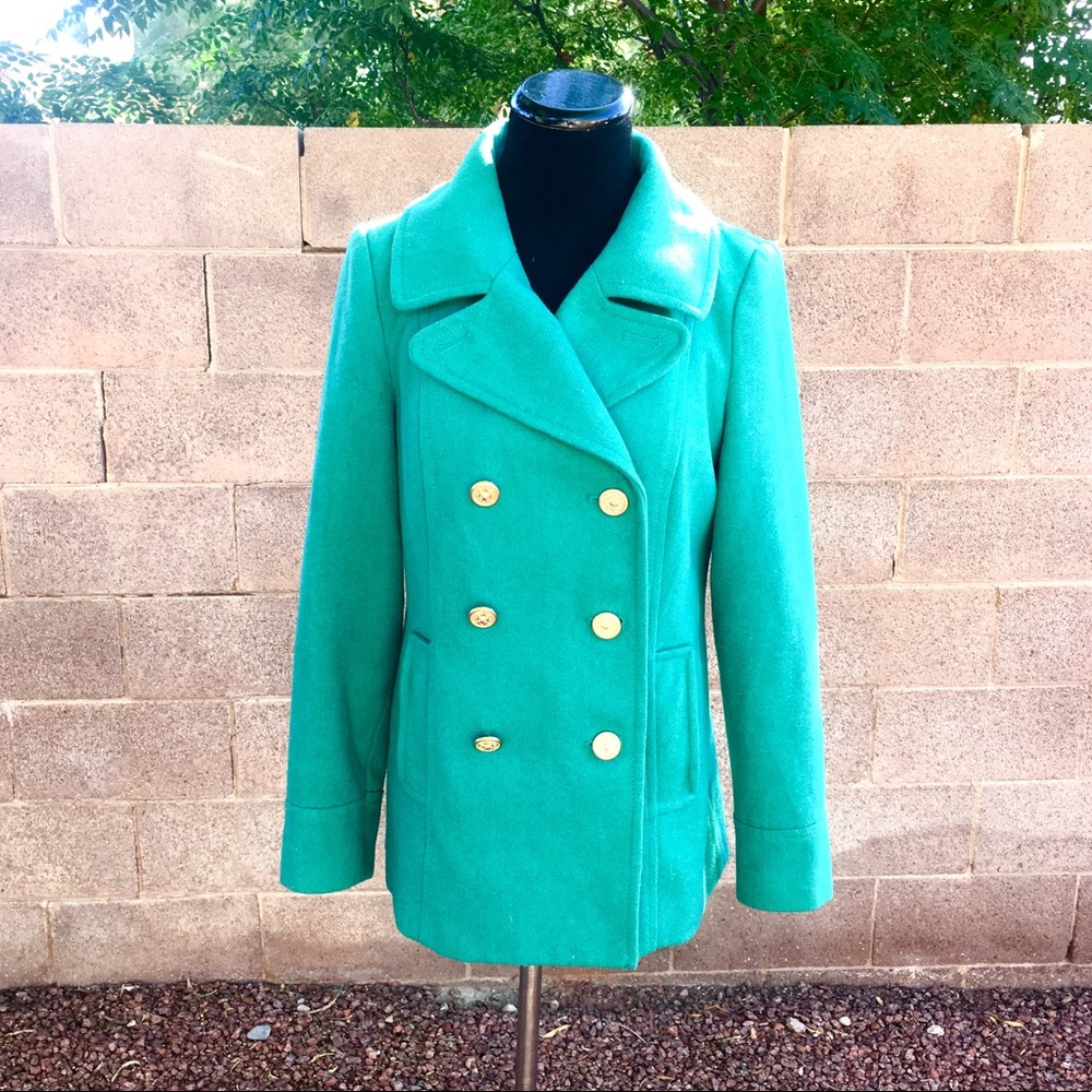 Old Navy Turquoise Wool Peacoat 🍡