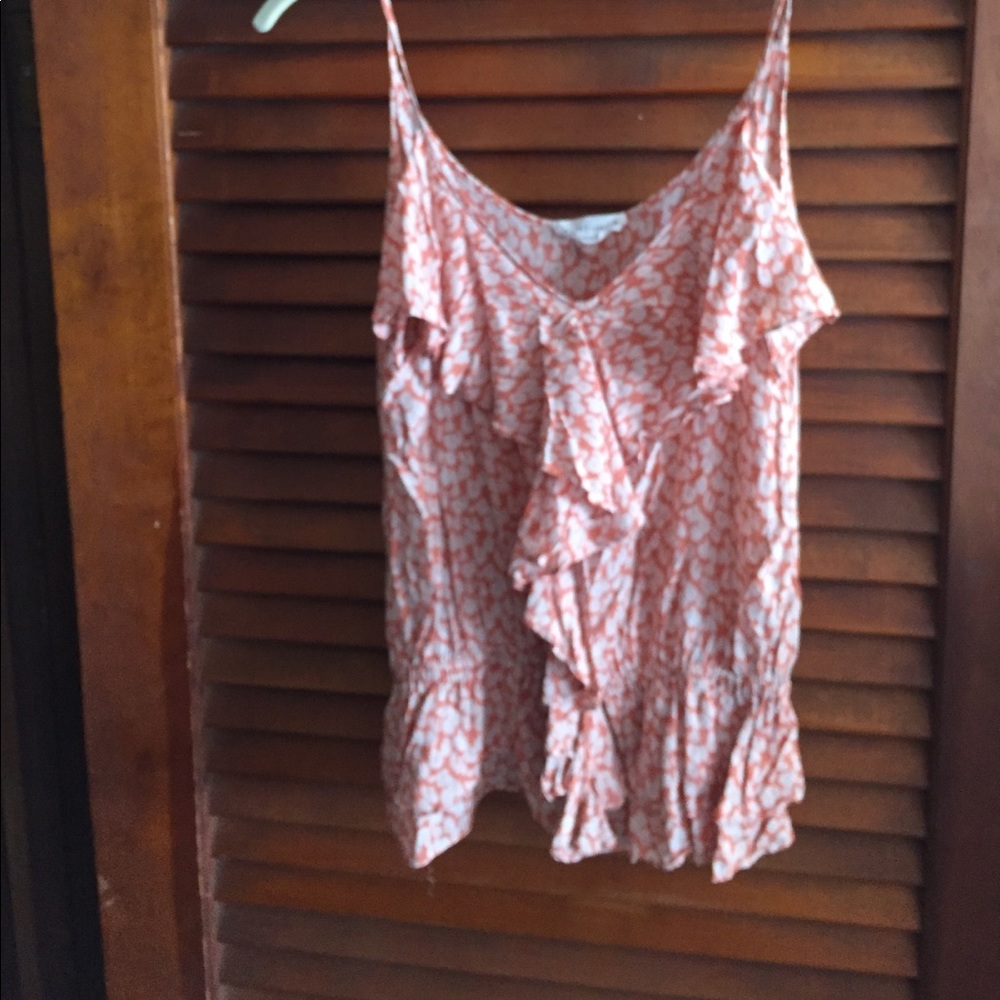 Tank top with ruffles