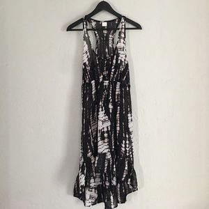 Black tie dye swim suit cover up dress