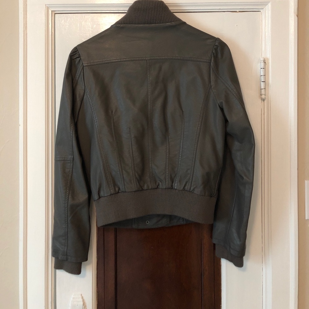 Collection grey faux leather jacket - Picture 3 of 3
