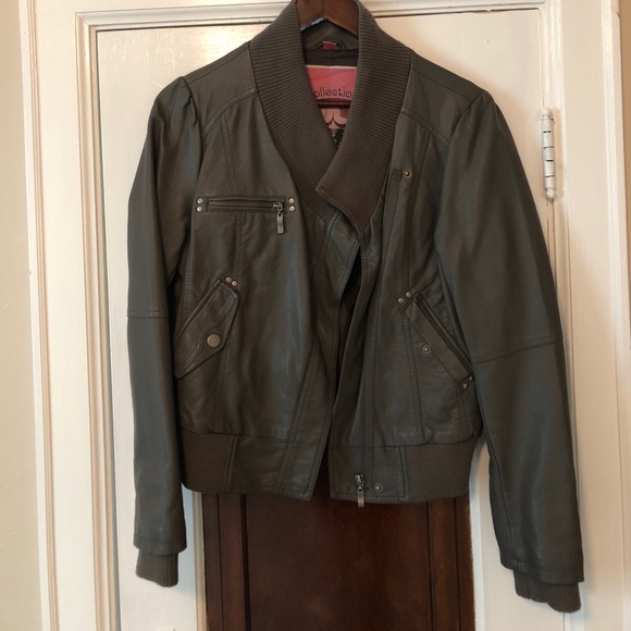 Collection Jackets & Blazers - Collection grey faux leather jacket