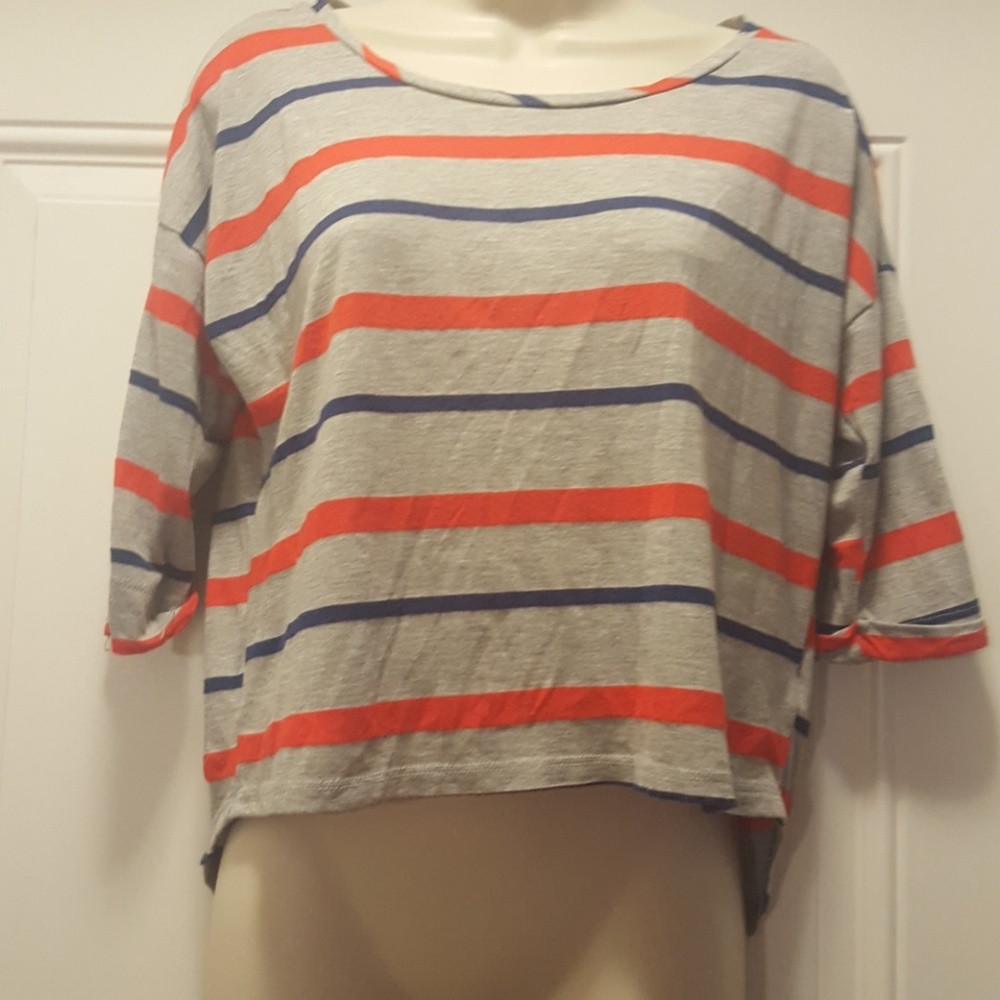 Striped boxed tee