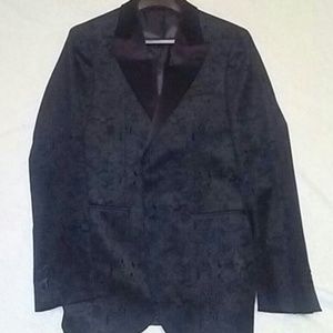 Joseph Abboud black velvet paisley dinner jacket.