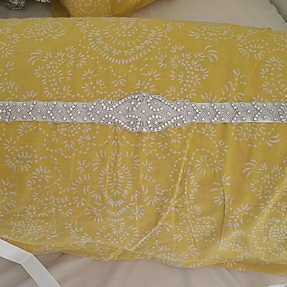 Wedding belt sash ivory