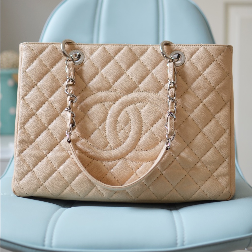 ‼️SOLD‼️ Chanel Grand Shopper Tote Bag Beige Nude