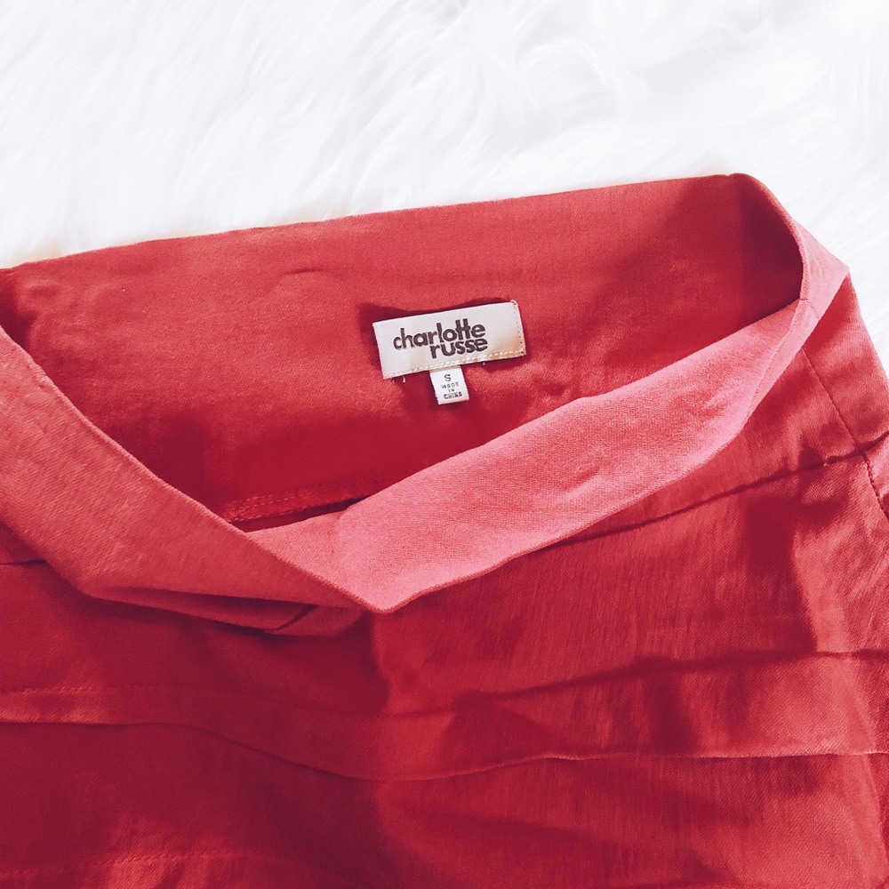 A pink pencils skirt from Charlotte Russe.