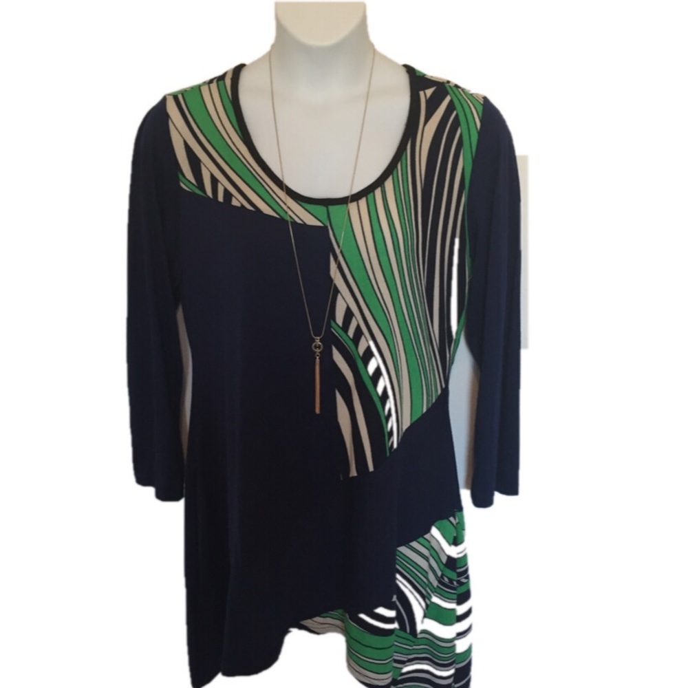 Highness 2X Ling Sleeve Asymmetrical Tunic