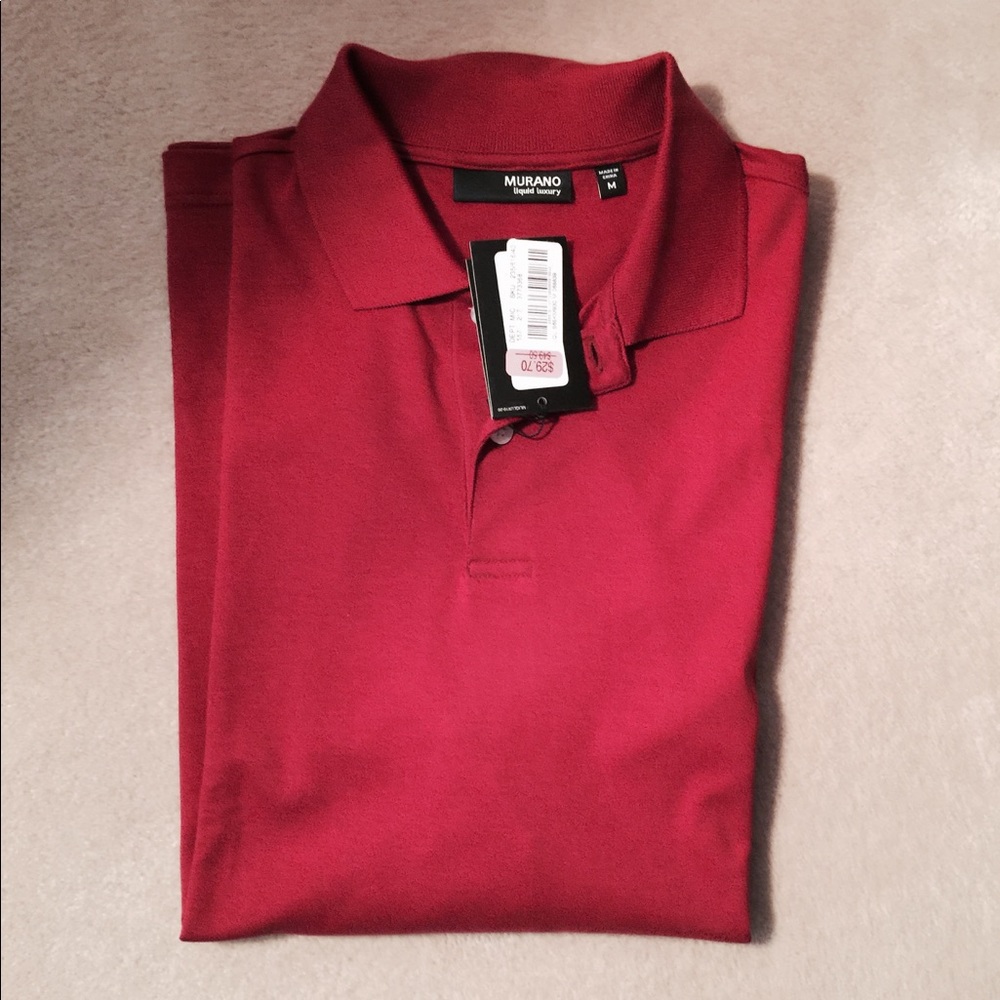 Men's Red Collard Shirt