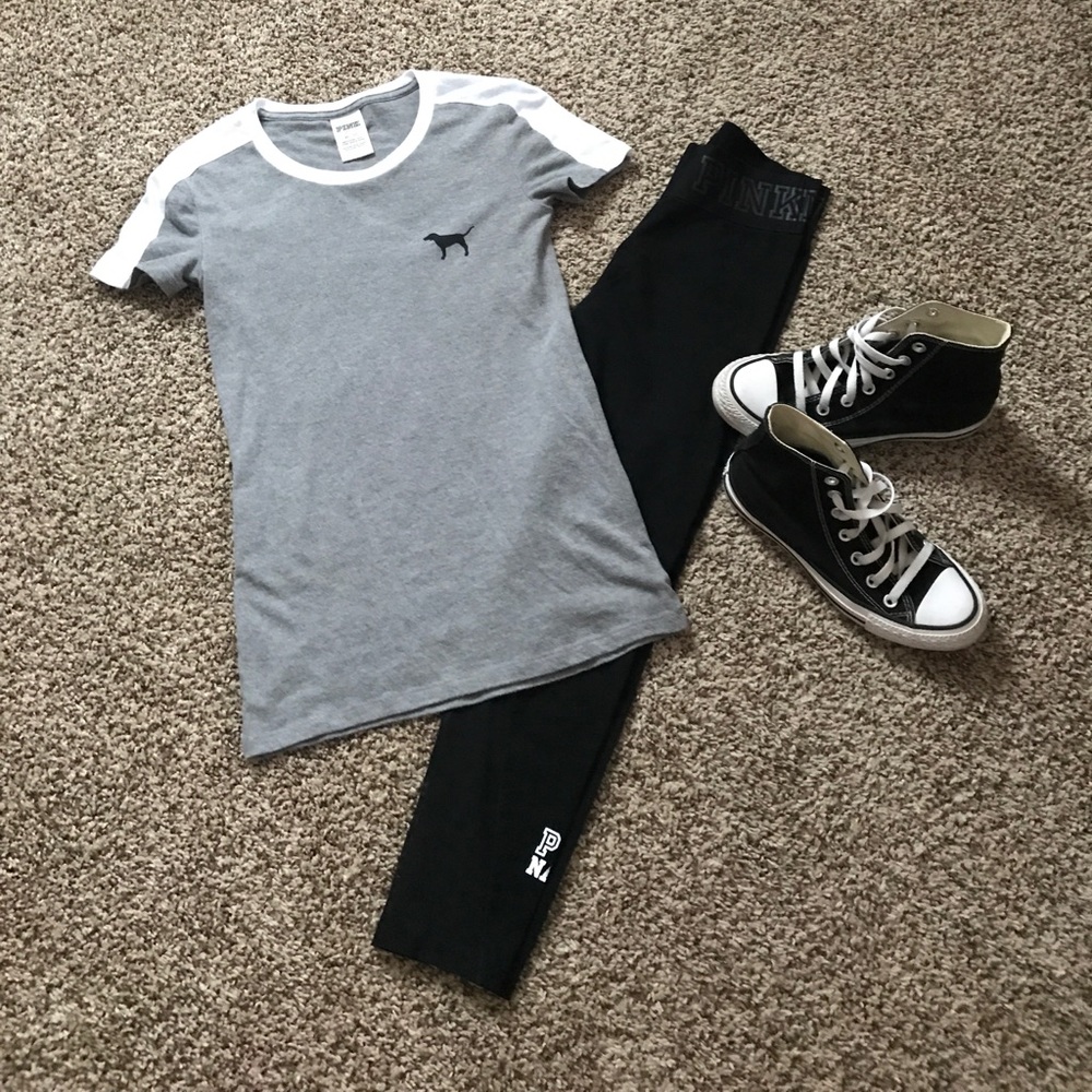 Pink by VS ringer tshirt