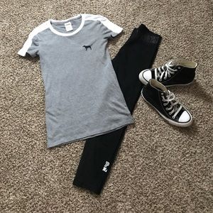 Pink by VS ringer tshirt