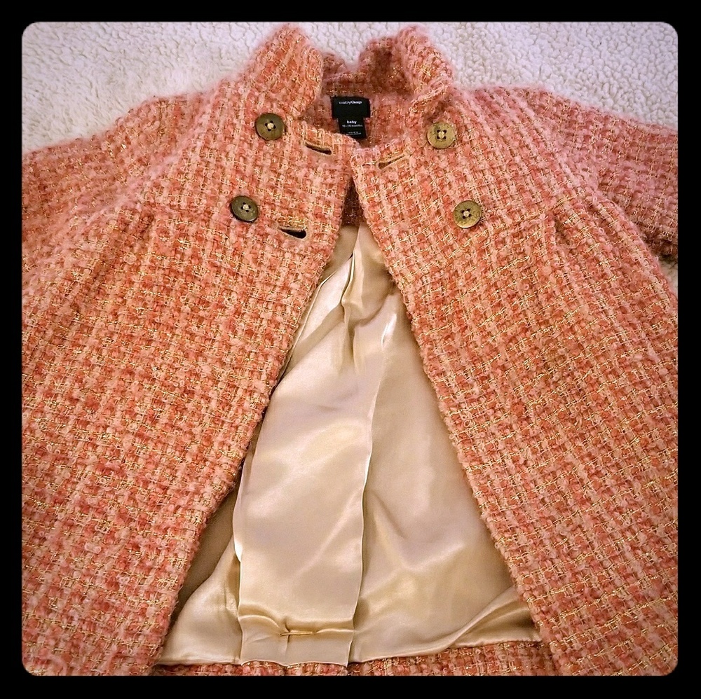 Old fashioned girl's wool jacket